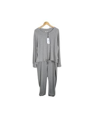 NWT UGG Gable Pajama Set Womens Size 1X Gray Super Soft Lounge Long Sleeve